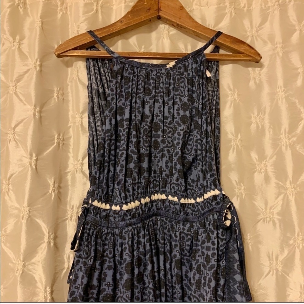 Free People Midsummer’s Day Tunic Blue Mini Dress Tank Top - Picture 3 of 13